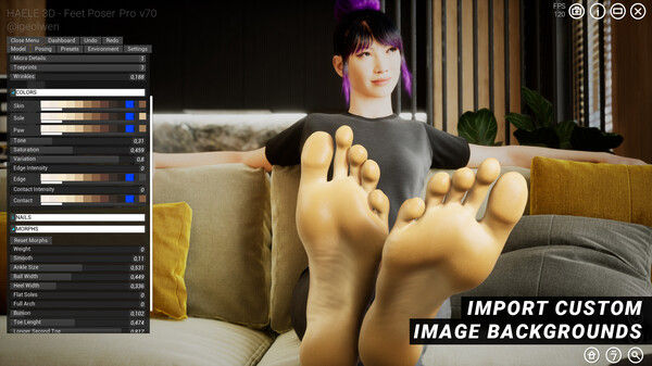 HAELE 3D - 足部姿势 Pro - 绘画参考
