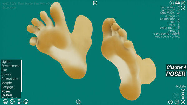 HAELE 3D - 足部姿势 Pro - 绘画参考