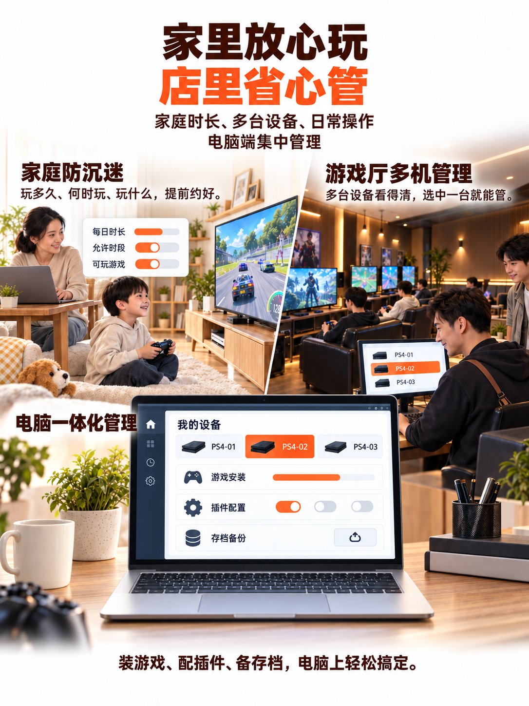 家庭与游戏厅场景